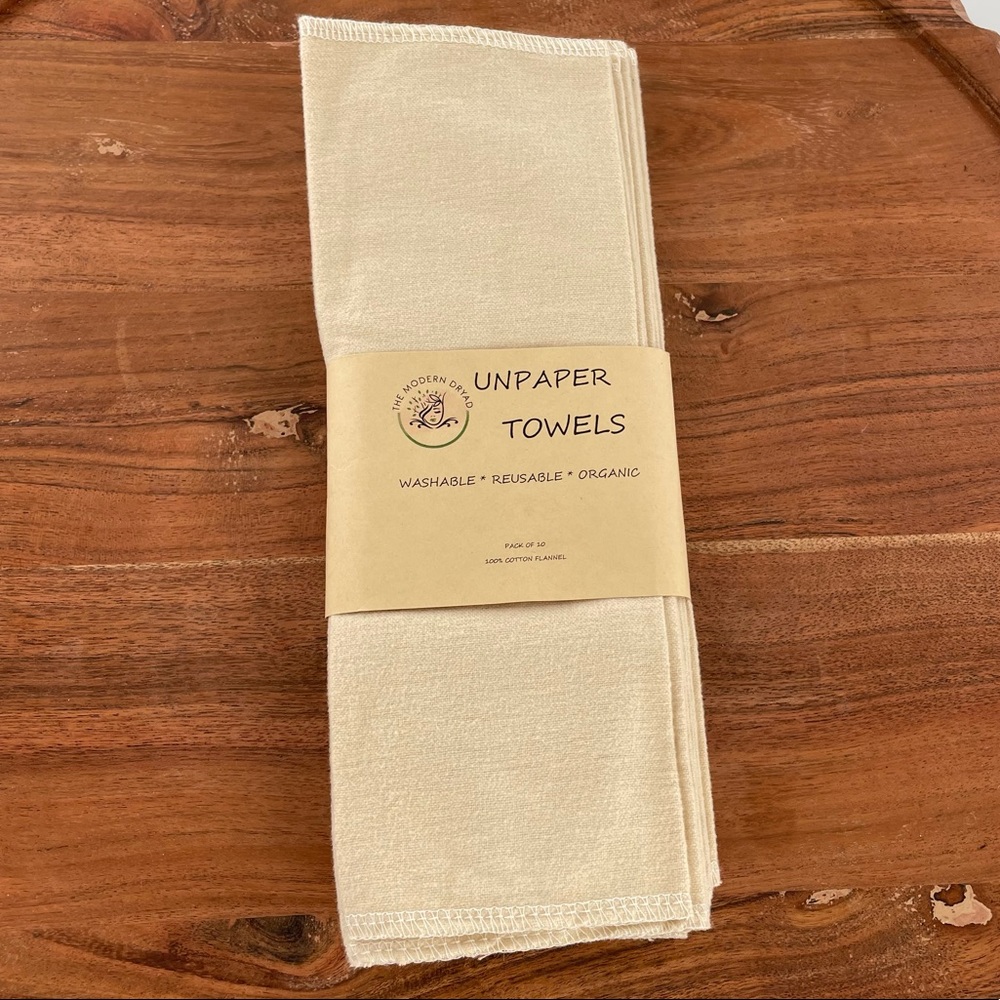 Unpaper towels 100% Cotton Flannel, 1 pack, 10 in a pack, NWOT - Picture 3 of 7